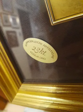 Quadro in foglia oro