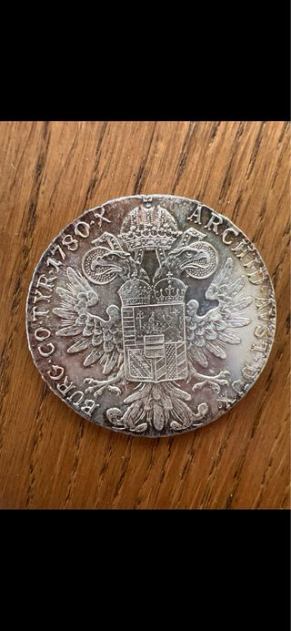 Réplica moneda Tálero María Teresa Plata