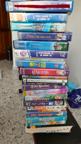 Lote  Cintas VHS Películas Infantiles Disney