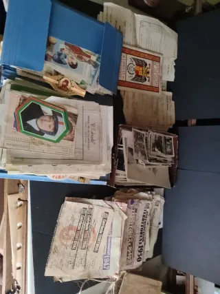 Lote Papeles Facturas Fotos Antiguas