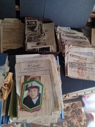Lote Papeles Facturas Fotos Antiguas