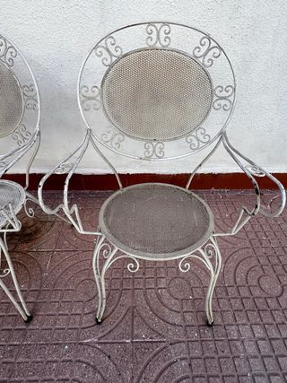 Sillas vintage de jardín/patio de metal