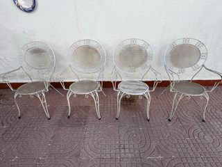 Sillas vintage de jardín/patio de metal