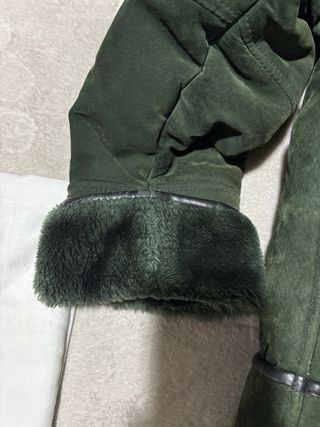 Abrigo piel oveja verde