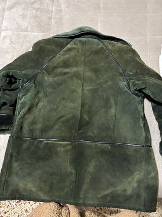 Abrigo piel oveja verde