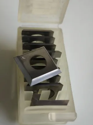 10 Cuchillas Carburo 14x14x2mm para Cepillo/Tupi (