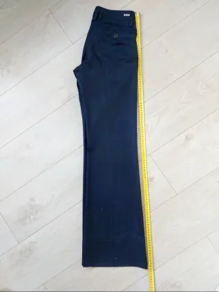 Mango Talla S - Pantalón Algodón Azul Marino