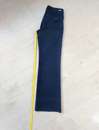 Mango Talla S - Pantalón Algodón Azul Marino