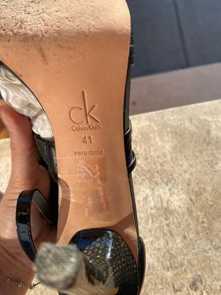 Sandali neri Calvin Klein tacco alto n.41