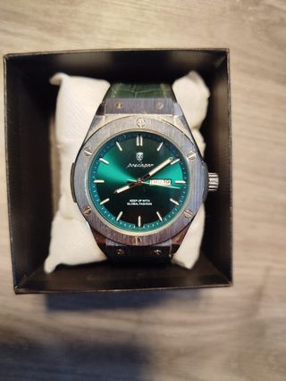 Reloj Poedagar Big Bang Verde 46mm Nuevo