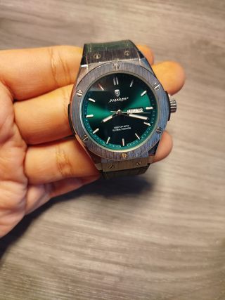 Reloj Poedagar Big Bang Verde 46mm Nuevo