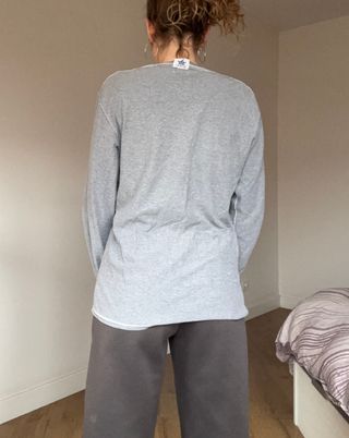 Camiseta Levi's gris manga larga Talla S