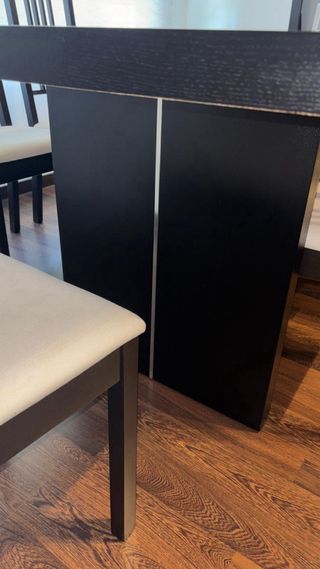 Mesa comedor rectangular con 6 sillas