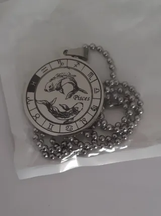 Colgante Zodiaco Virgo Plateado. Acero Inoxidable.