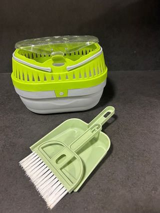 Jaula transporte hámster y kit limpieza