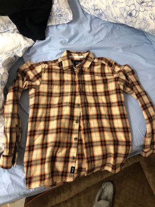 Camisa Only & Sons cuadros beige y naranja