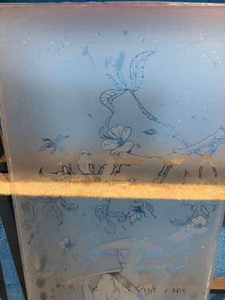 Cristal decorativo con diseño oriental lujo