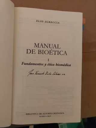 Manual de bioetica Fundamentos y ética biomédica