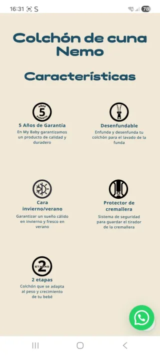 Colchón cuna Nemo My Baby Mattress