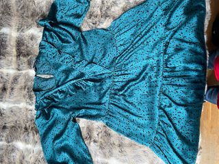 Vestido Zara estampado animal print azul