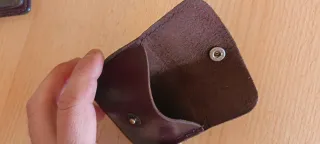 Cartera de cuero, hecha a mano regalo monedero!!