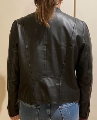 Giacca Pelle Nera Donna SELECTED Tg. S