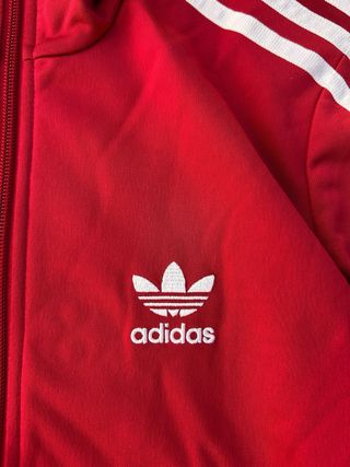 Sudadera Adidas Roja Logo Grande Firebird