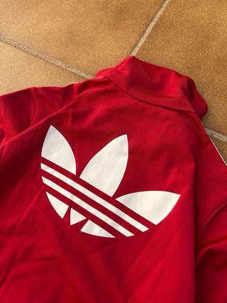 Sudadera Adidas Roja Logo Grande Firebird