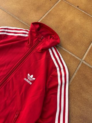 Sudadera Adidas Roja Logo Grande Firebird