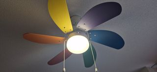 Lámpara Ventilador Techo Multicolor