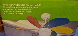 Lámpara Ventilador Techo Multicolor