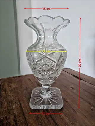 Vaso cristallo intagliato