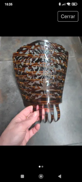 Lote mantilla, peina y guantes