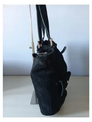 Borsa Artigianale Camoscio Nero