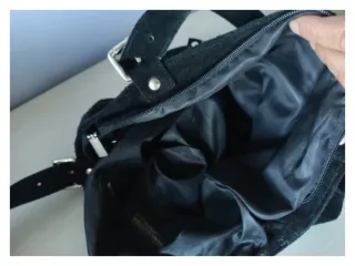 Borsa Artigianale Camoscio Nero