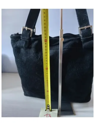 Borsa Artigianale Camoscio Nero