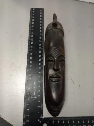 Escultura africana máscara ébano antigua