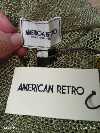 Vestido American Retro Negro y Dorado Talla S