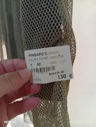 Vestido American Retro Negro y Dorado Talla S