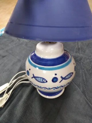 Lampara infantil pescaditos cerámica