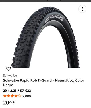 Cubierta Schwalbe Rapid Rob K-Guard 29x2.25
