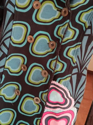 Abrigo Talla S Negro 95% algodón