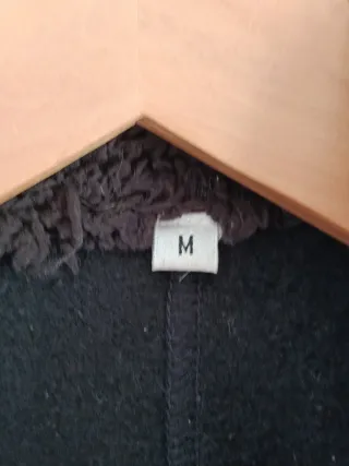 Abrigo Talla S Negro 95% algodón