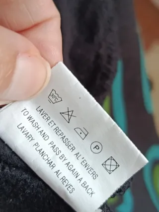 Abrigo Talla S Negro 95% algodón