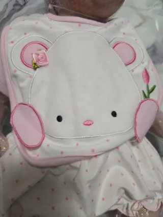 Bambola reborn con vestitino rosa