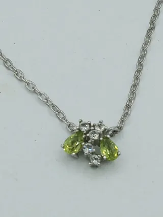 Collana girocollo argento 925 con peridoto