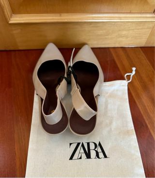 Zapatos Zara destalonados tacón bajo kitten