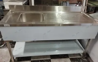 Fregadero Industrial Acero Inox. 150x60cm