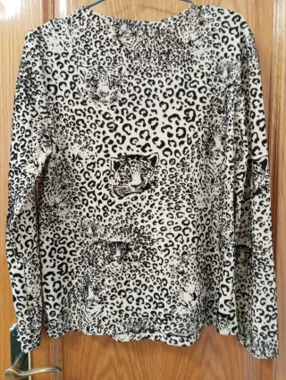 Camiseta manga larga estampado tigre