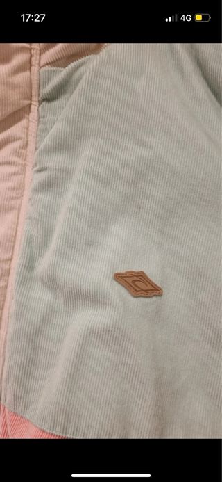 Chaqueta Rip Curl pana rosa y verde